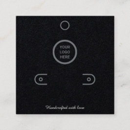 Premium Black Earrings Holder Jewelry Visning Card