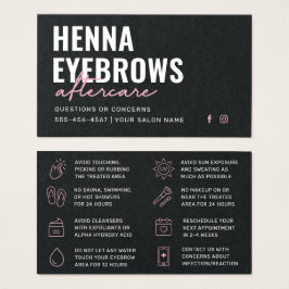 Premium Black Eyebrow Tint Henna Brows Eftervård  Visitkort