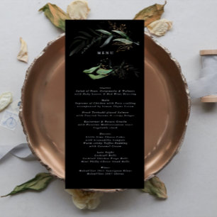 Premium Black Guld Botanical Eucalyptus Greenery Meny