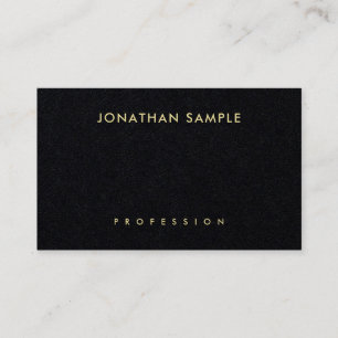 Premium Black Guld-utseendetext Modern minimalisti Visitkort