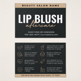 Premium Black Luxury Lip After Care Card Visitkort
