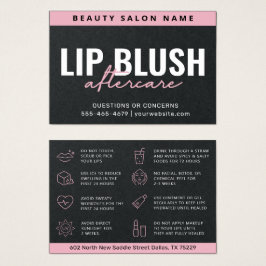Premium Black Luxury Rosa Lip After Care Card Visitkort
