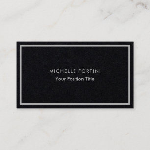 Premium Black Minimalist-Professionell Modern Visitkort