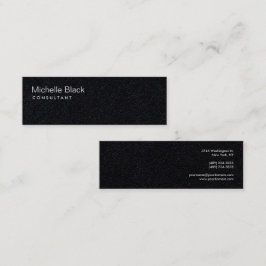 Premium Black Modern Consultant Minimalist Mini Visitkort