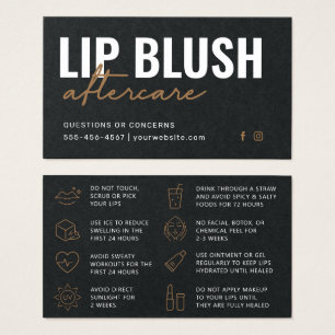 Premium Black Modern Lip  Tattoo-eftervård Visitkort