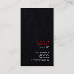 Premium Black Modern Trendig - minimalistisk slapp Visitkort