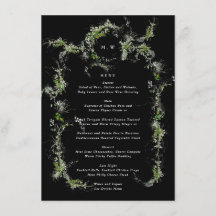 Premium Black Monogram Eucalyptus Utandning Bröllo