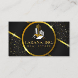 Premium Black och Guld Luxury Real Gods Visitkort