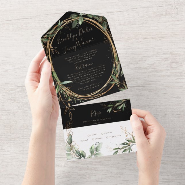 Premium Black Onyx | Boho Greenery | Eukalyptus | (Tearaway)
