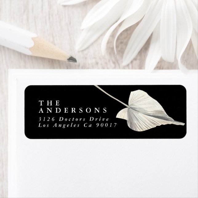 Premium Black Onyx Pampas Grass Tropical Adress Returadress Etikett (Insitu)