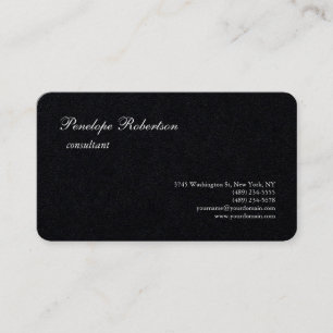 Premium Black Plain-minimalistisk klassisk design Visitkort