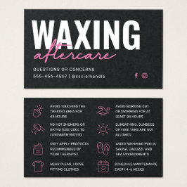 Premium Black Rosa Waxing-efterbehandlingskort Visitkort