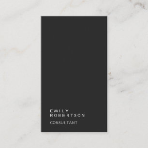 Premium Black Simple Plain Trend Modern Minimalist Visitkort