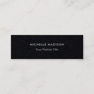 Premium Black Trendig - minimalistisk Professionel Mini Visitkort