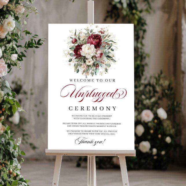 Premium Blush Burgundy Unplugged Ceremony blir Poster (Premium Blush Burgundy Unplugged Ceremony)