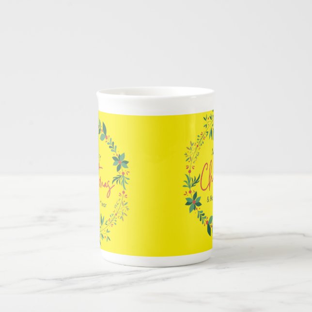 "Premium Bone China Mugg - Elegant och hållbar dry Benporslin Mugg (Framsidan)