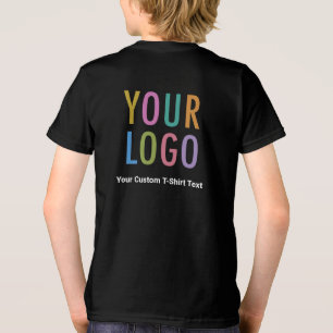 Premium Boys Black T-Shirt Anpassningsbar Business