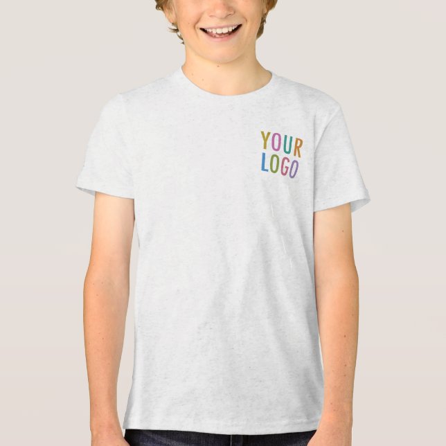 Premium Boys White T-Shirt Anpassningsbar Company  (Framsida)