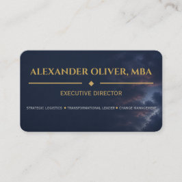 Premium Business Blue och Gold Executive Visitkort