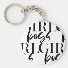 Premium Chef Girl | Modern, svart text Nyckelring