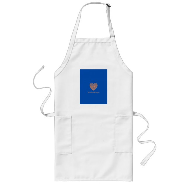 Premium Cotton Kitchen Apron - justerbar Chef Apr Långt Förkläde (Framsidan)