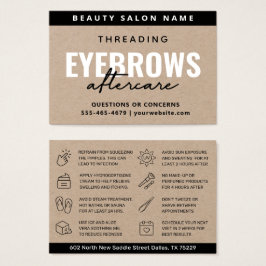 Premium Craft Luxury Eyebrow Threading Aftercare  Visitkort