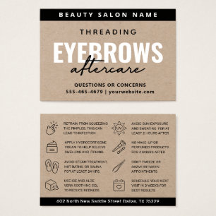 Premium Craft Luxury Eyebrow Threading Aftercare Visitkort