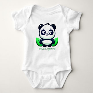 Premium Cute Panda And Leaves T Shirt