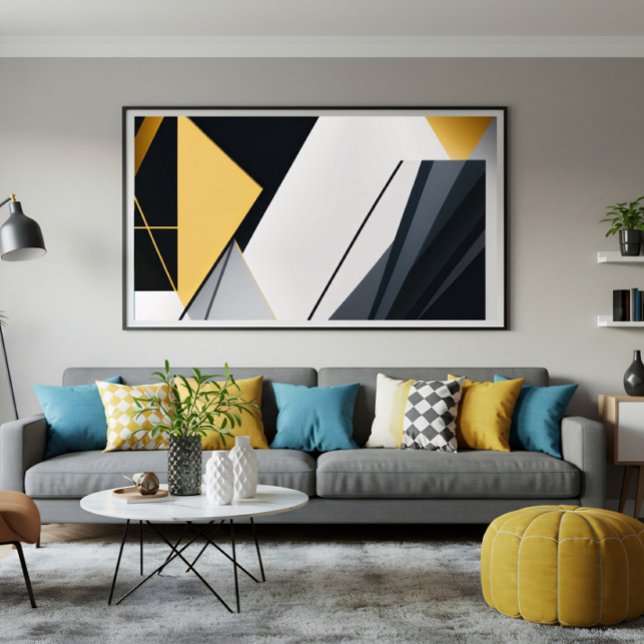 Premium Diagonal Geometri Canvastryck (Skapare uppladdad)