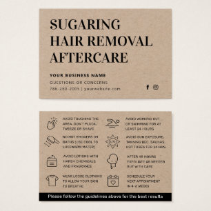 Premium Eco Sugaring Hair Borttagning av efterbeha Visitkort