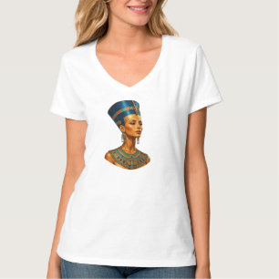 Premium egyptisk faraodrottning Nefertitis porträt T Shirt