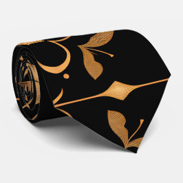 Premium Elegant Black Boho Neck Tie Slips