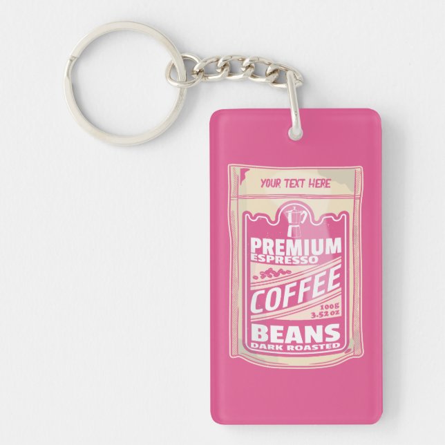 Premium espresso-kaffebönor rosa food pop (Framsidan)