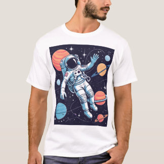 Premium Explorer T-Shirt: Astronaut på Space Adv T Shirt