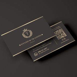 Premium Fitness Coach Personlig Tränare Gym Brown Visitkort