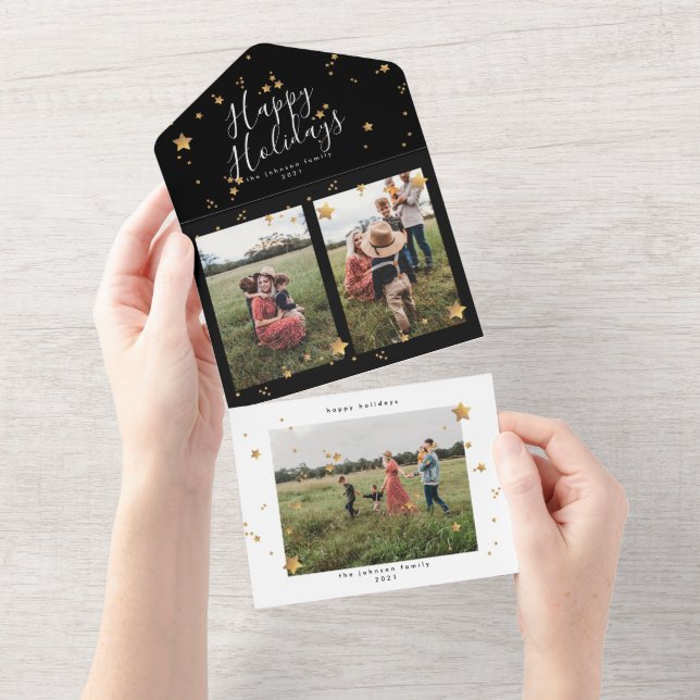 Premium flerbilder stjärnklar jul (Avrivbar del)