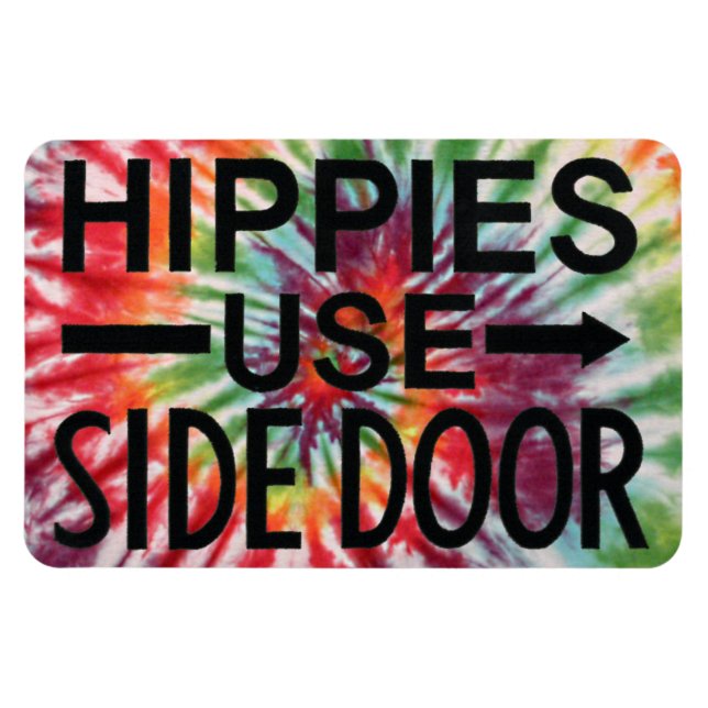 Premium Flexi Fridge Magnet Hippies Använda Sidodö (Horisontell)