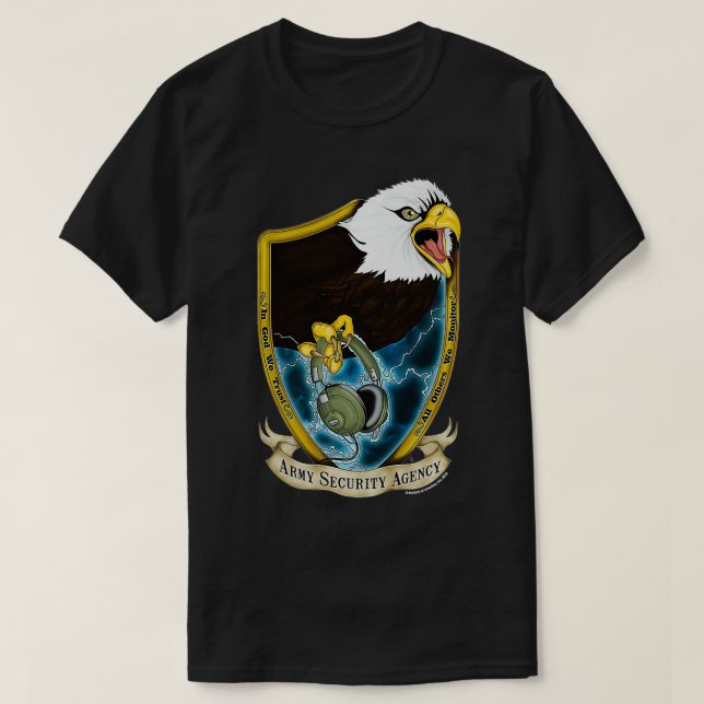 Premium för ASA-armésäkerhetsbyrå T Shirt (Design framsida)