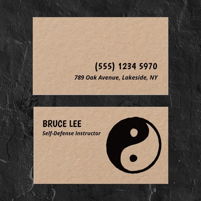 Premium för martialkonst-handledare visitkort (Martial Arts Instructor Business Cards)