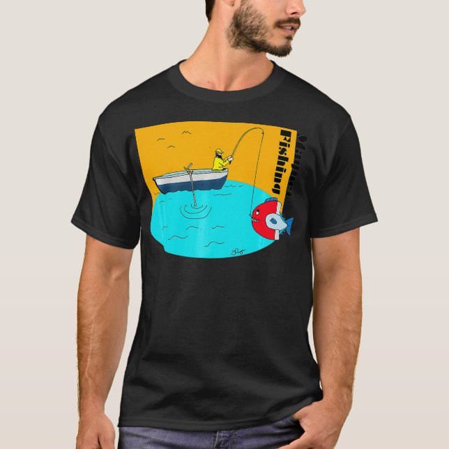 Premium för Roligt av magnetfiske  T Shirt (Framsida)