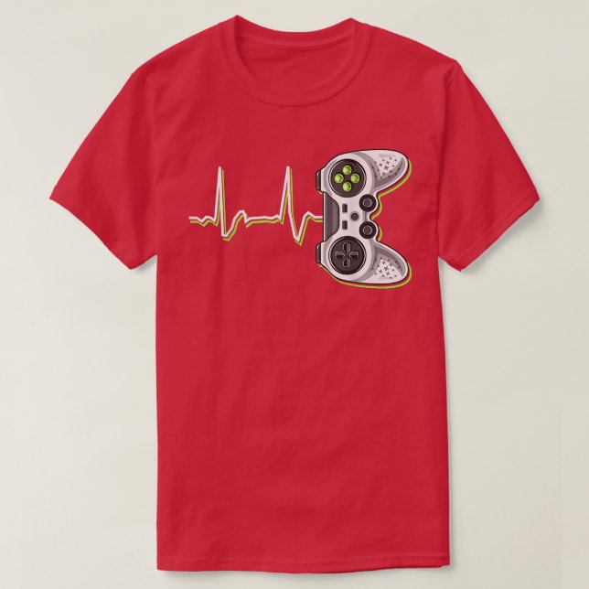 Premium för videospelaren Heartslag Video Game Con T Shirt (Design framsida)