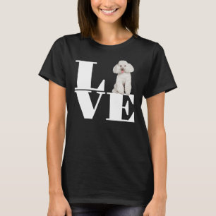 Premium för vit Pudel Älskare T Shirt