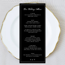 Premium Framed | Elegant Monogram Bröllop Meny