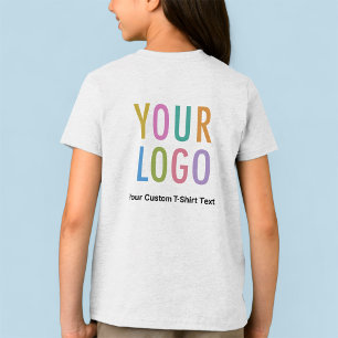 Premium Girls White T-Shirt Anpassningsbar Busines