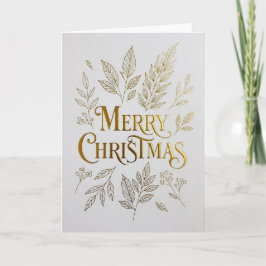 Premium Gold Foil Holiday Card Kort