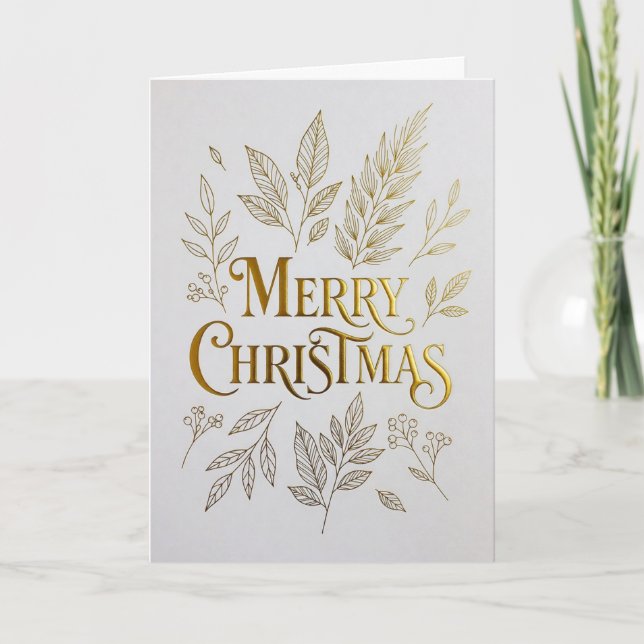 Premium Gold Foil Holiday Card Kort (Framsida)