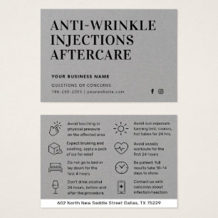 Premium Grått Anti-skrynkling Injection Care Card Visitkort