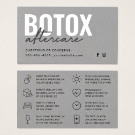 Premium Grått Botox Instruktionskort för injektion Visitkort