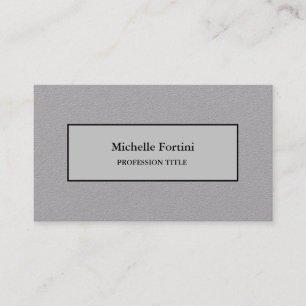 Premium Grått-Elegant, vanlig minimalistisk Visitkort