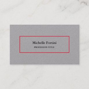 Premium Grått-Elegant, vanlig minimalistisk Visitkort